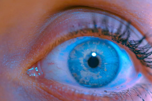 Hermoso Primer Plano Macro Los Ojos Profundos Humano — Foto de Stock