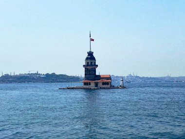Bakire Kulesi, İstanbul, Türkiye; Leander Kulesi olarak da bilinen Kz Kulesi (Leandros Kulesi))