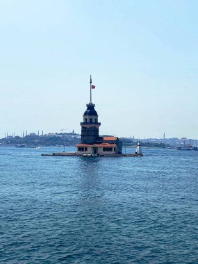 Bakire Kulesi, İstanbul, Türkiye; Leander Kulesi olarak da bilinen Kz Kulesi (Leandros Kulesi))