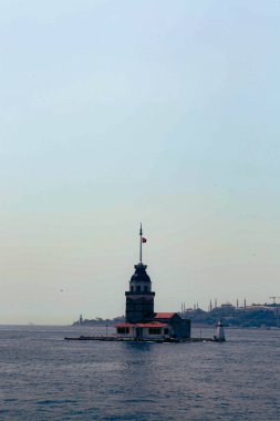 Bakire Kulesi, İstanbul, Türkiye; Leander Kulesi olarak da bilinen Kz Kulesi (Leandros Kulesi))