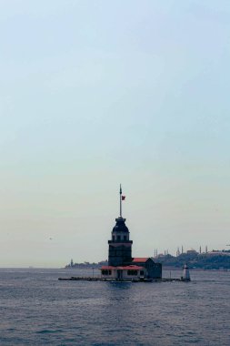 Bakire Kulesi, İstanbul, Türkiye; Leander Kulesi olarak da bilinen Kz Kulesi (Leandros Kulesi))
