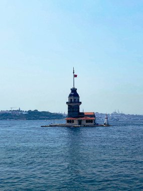 Bakire Kulesi, İstanbul, Türkiye; Leander Kulesi olarak da bilinen Kz Kulesi (Leandros Kulesi))