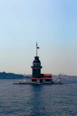 Bakire Kulesi, İstanbul, Türkiye; Leander Kulesi olarak da bilinen Kz Kulesi (Leandros Kulesi))