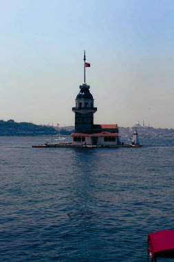 Bakire Kulesi, İstanbul, Türkiye; Leander Kulesi olarak da bilinen Kz Kulesi (Leandros Kulesi))
