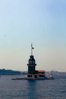 Bakire Kulesi, İstanbul, Türkiye; Leander Kulesi olarak da bilinen Kz Kulesi (Leandros Kulesi))