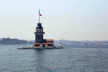 Bakire Kulesi, İstanbul, Türkiye; Leander Kulesi olarak da bilinen Kz Kulesi (Leandros Kulesi))