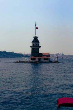 Bakire Kulesi, İstanbul, Türkiye; Leander Kulesi olarak da bilinen Kz Kulesi (Leandros Kulesi))