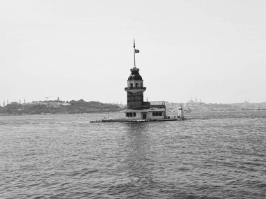 Bakire Kulesi, İstanbul, Türkiye; Leander Kulesi olarak da bilinen Kz Kulesi (Leandros Kulesi))