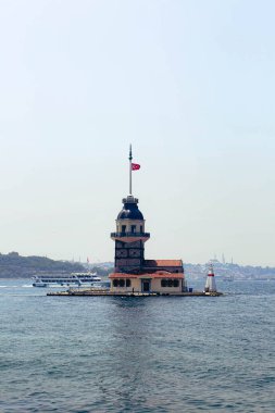 Bakire Kulesi, İstanbul, Türkiye; Leander Kulesi olarak da bilinen Kz Kulesi (Leandros Kulesi))