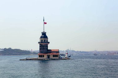 Bakire Kulesi, İstanbul, Türkiye; Leander Kulesi olarak da bilinen Kz Kulesi (Leandros Kulesi))