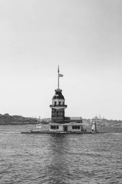 Bakire Kulesi, İstanbul, Türkiye; Leander Kulesi olarak da bilinen Kz Kulesi (Leandros Kulesi))