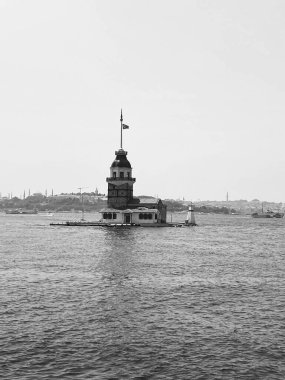 Bakire Kulesi, İstanbul, Türkiye; Leander Kulesi olarak da bilinen Kz Kulesi (Leandros Kulesi))
