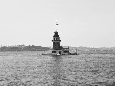 Bakire Kulesi, İstanbul, Türkiye; Leander Kulesi olarak da bilinen Kz Kulesi (Leandros Kulesi))
