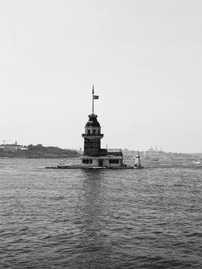 Bakire Kulesi, İstanbul, Türkiye; Leander Kulesi olarak da bilinen Kz Kulesi (Leandros Kulesi))