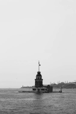 Bakire Kulesi, İstanbul, Türkiye; Leander Kulesi olarak da bilinen Kz Kulesi (Leandros Kulesi))