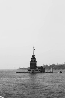 Bakire Kulesi, İstanbul, Türkiye; Leander Kulesi olarak da bilinen Kz Kulesi (Leandros Kulesi))