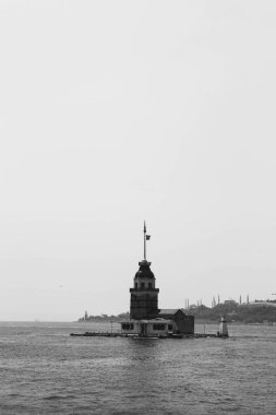Bakire Kulesi, İstanbul, Türkiye; Leander Kulesi olarak da bilinen Kz Kulesi (Leandros Kulesi))
