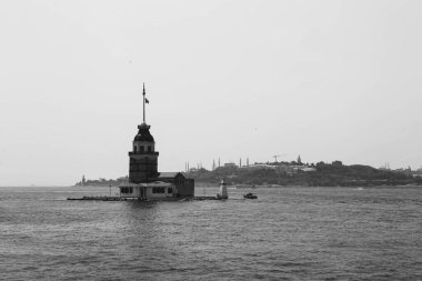 Bakire Kulesi, İstanbul, Türkiye; Leander Kulesi olarak da bilinen Kz Kulesi (Leandros Kulesi))