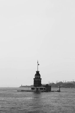 Bakire Kulesi, İstanbul, Türkiye; Leander Kulesi olarak da bilinen Kz Kulesi (Leandros Kulesi))