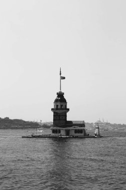 Bakire Kulesi, İstanbul, Türkiye; Leander Kulesi olarak da bilinen Kz Kulesi (Leandros Kulesi))