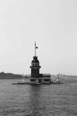 Bakire Kulesi, İstanbul, Türkiye; Leander Kulesi olarak da bilinen Kz Kulesi (Leandros Kulesi))