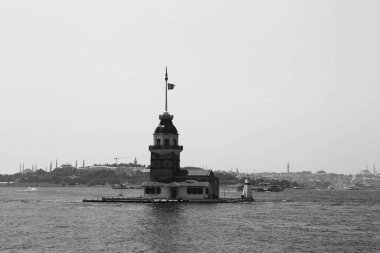 Bakire Kulesi, İstanbul, Türkiye; Leander Kulesi olarak da bilinen Kz Kulesi (Leandros Kulesi))