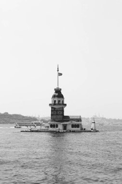Bakire Kulesi, İstanbul, Türkiye; Leander Kulesi olarak da bilinen Kz Kulesi (Leandros Kulesi))