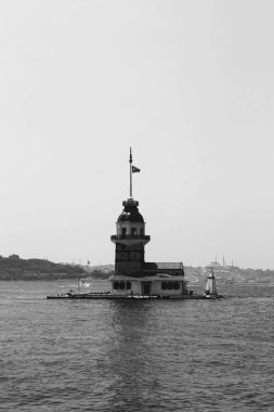 Bakire Kulesi, İstanbul, Türkiye; Leander Kulesi olarak da bilinen Kz Kulesi (Leandros Kulesi))