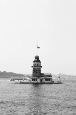 Bakire Kulesi, İstanbul, Türkiye; Leander Kulesi olarak da bilinen Kz Kulesi (Leandros Kulesi))