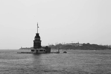 Bakire Kulesi, İstanbul, Türkiye; Leander Kulesi olarak da bilinen Kz Kulesi (Leandros Kulesi))
