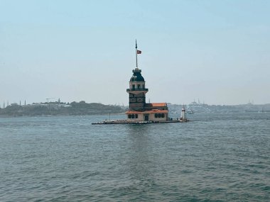 Bakire Kulesi, İstanbul, Türkiye; Leander Kulesi olarak da bilinen Kz Kulesi (Leandros Kulesi))