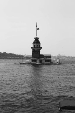 Bakire Kulesi, İstanbul, Türkiye; Leander Kulesi olarak da bilinen Kz Kulesi (Leandros Kulesi))
