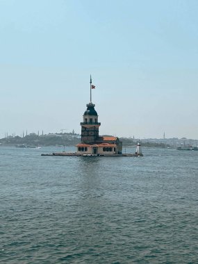 Bakire Kulesi, İstanbul, Türkiye; Leander Kulesi olarak da bilinen Kz Kulesi (Leandros Kulesi))