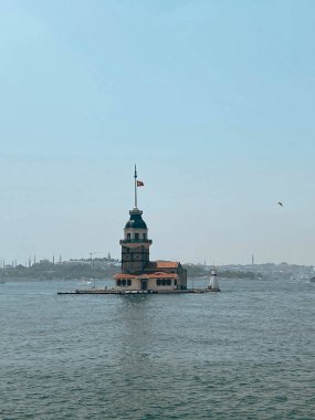 Bakire Kulesi, İstanbul, Türkiye; Leander Kulesi olarak da bilinen Kz Kulesi (Leandros Kulesi))