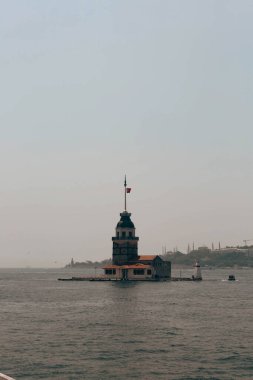 Bakire Kulesi, İstanbul, Türkiye; Leander Kulesi olarak da bilinen Kz Kulesi (Leandros Kulesi))