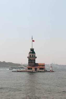 Bakire Kulesi, İstanbul, Türkiye; Leander Kulesi olarak da bilinen Kz Kulesi (Leandros Kulesi))