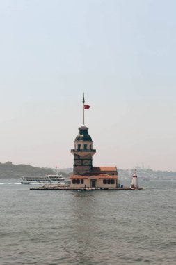 Bakire Kulesi, İstanbul, Türkiye; Leander Kulesi olarak da bilinen Kz Kulesi (Leandros Kulesi))