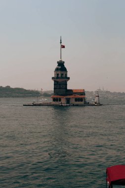 Bakire Kulesi, İstanbul, Türkiye; Leander Kulesi olarak da bilinen Kz Kulesi (Leandros Kulesi))