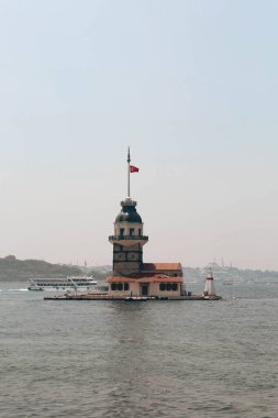 Bakire Kulesi, İstanbul, Türkiye; Leander Kulesi olarak da bilinen Kz Kulesi (Leandros Kulesi))