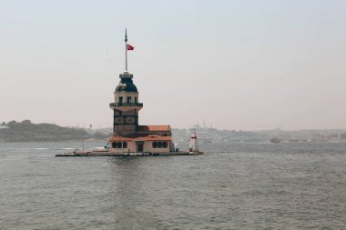 Bakire Kulesi, İstanbul, Türkiye; Leander Kulesi olarak da bilinen Kz Kulesi (Leandros Kulesi))