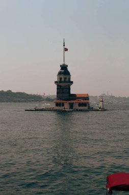 Bakire Kulesi, İstanbul, Türkiye; Leander Kulesi olarak da bilinen Kz Kulesi (Leandros Kulesi))
