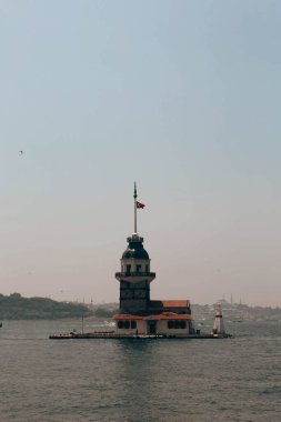 Bakire Kulesi, İstanbul, Türkiye; Leander Kulesi olarak da bilinen Kz Kulesi (Leandros Kulesi))