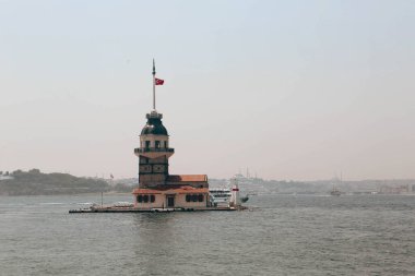 Bakire Kulesi, İstanbul, Türkiye; Leander Kulesi olarak da bilinen Kz Kulesi (Leandros Kulesi))