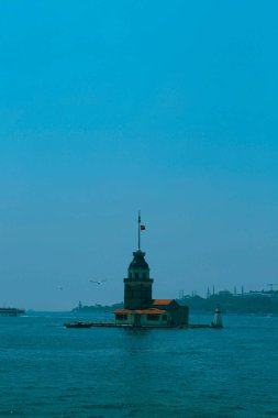 Bakire Kulesi, İstanbul, Türkiye; Leander Kulesi olarak da bilinen Kz Kulesi (Leandros Kulesi))