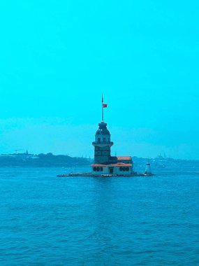 Bakire Kulesi, İstanbul, Türkiye; Leander Kulesi olarak da bilinen Kz Kulesi (Leandros Kulesi))