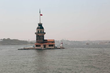 Bakire Kulesi, İstanbul, Türkiye; Leander Kulesi olarak da bilinen Kz Kulesi (Leandros Kulesi))