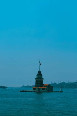 Bakire Kulesi, İstanbul, Türkiye; Leander Kulesi olarak da bilinen Kz Kulesi (Leandros Kulesi))