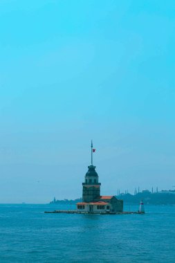 Bakire Kulesi, İstanbul, Türkiye; Leander Kulesi olarak da bilinen Kz Kulesi (Leandros Kulesi))
