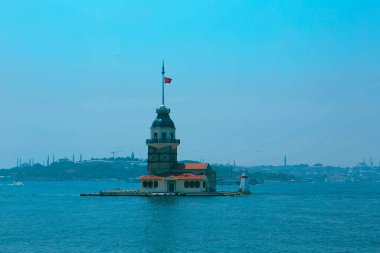 Bakire Kulesi, İstanbul, Türkiye; Leander Kulesi olarak da bilinen Kz Kulesi (Leandros Kulesi))