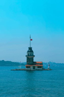Bakire Kulesi, İstanbul, Türkiye; Leander Kulesi olarak da bilinen Kz Kulesi (Leandros Kulesi))